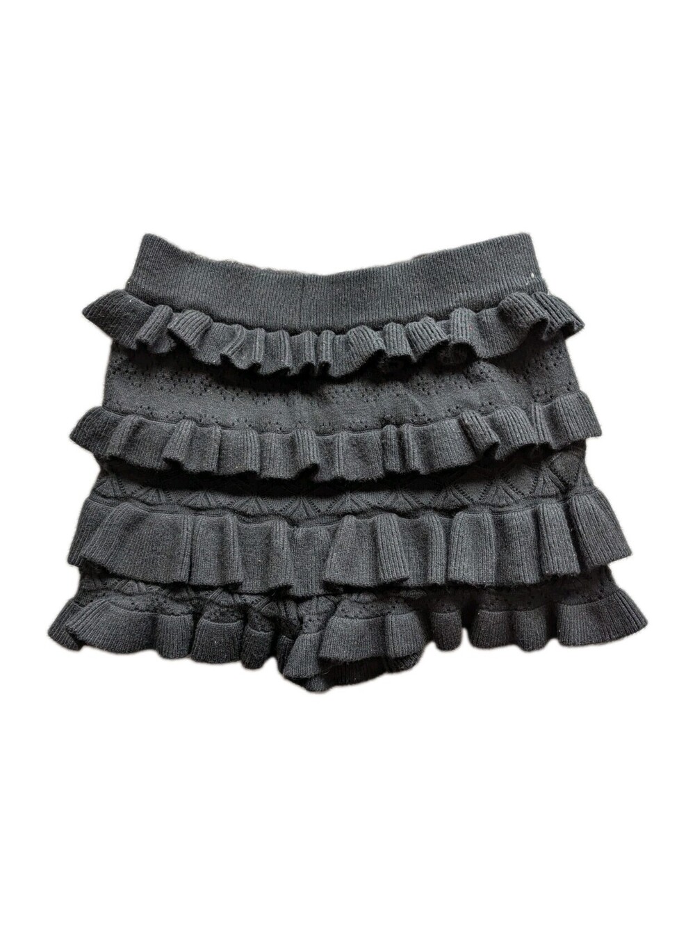 Black Skort Ruffled Small Short / Skirt
